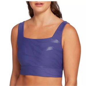 CALIA by Carrie Underwood Women's Energize Shine Square Neck Long Line SportsBra